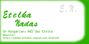 etelka nadas business card